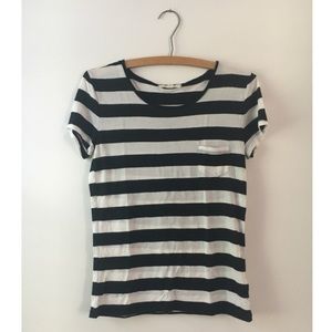 Black and White Striped T-shirt